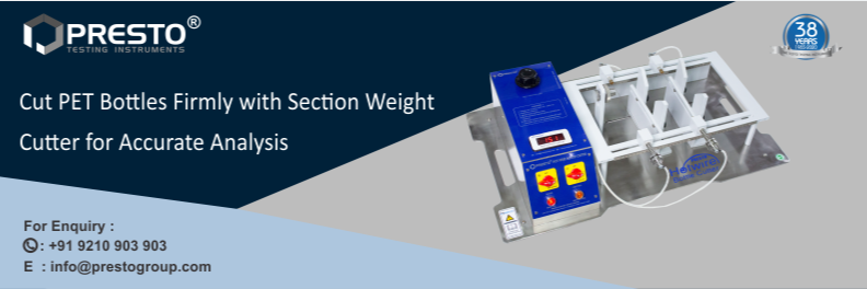 Cut PET Bottles Firmly With Section Weight Cutter For Accurate Analysis